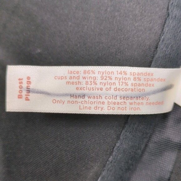 Cacique Lane Bryant Womens Bra Boost Plunge U/W Front Close 50D Black Gold Stars - Picture 8 of 8